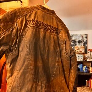 Harley-Davidson Brown Bomber Jacket with Classic Style